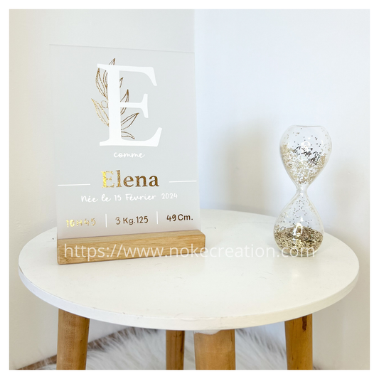 Plaque Naissance A5 - Rectangulaire