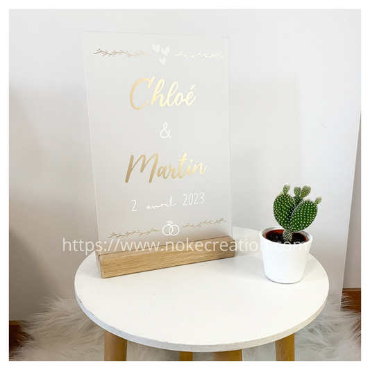 Plaque Mariage A4