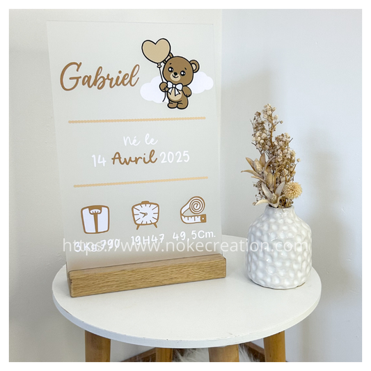 Plaque Naissance A4